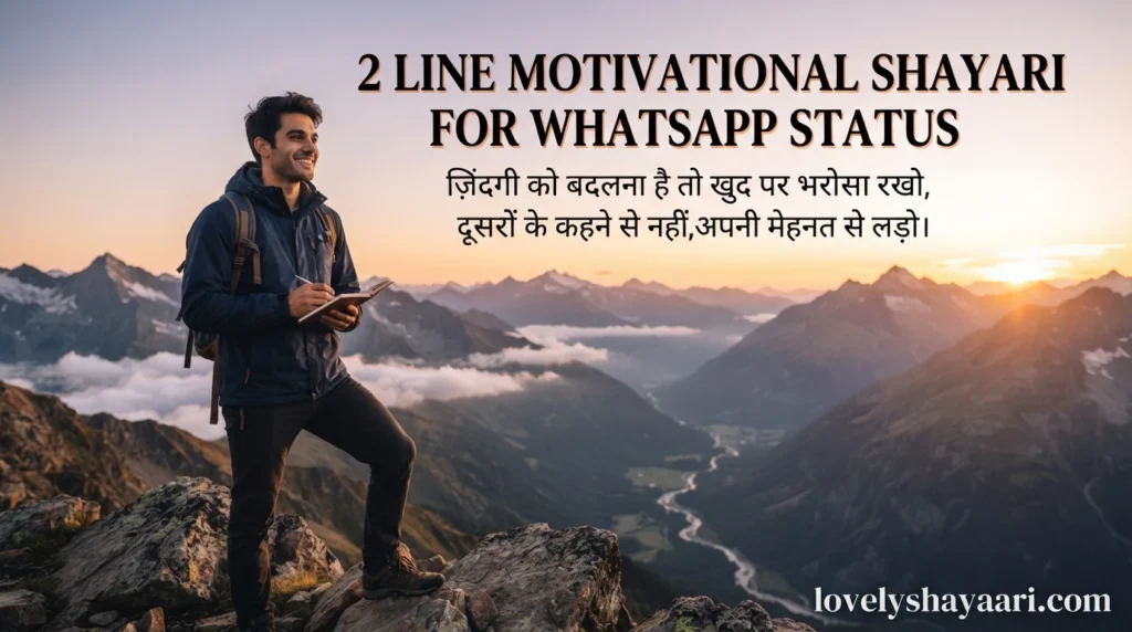 2 Line Motivational Shayari for WhatsApp Status