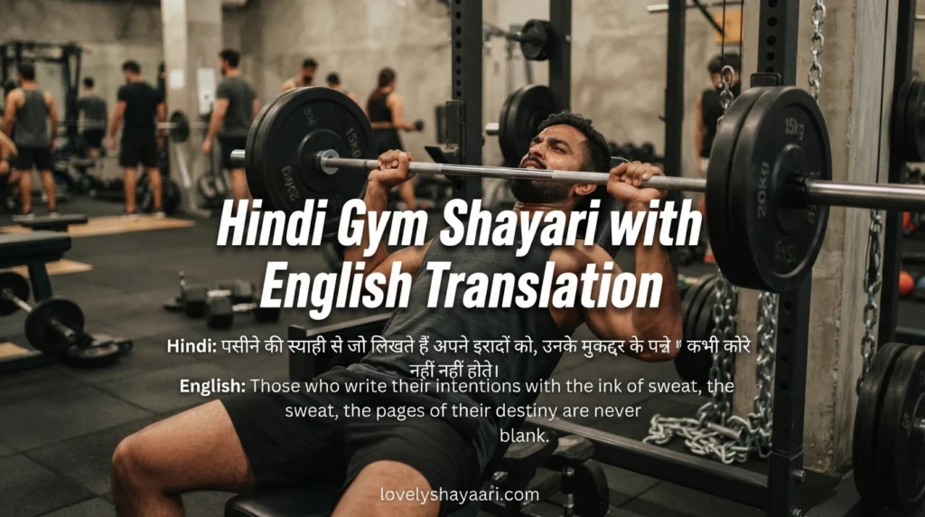 Hindi Gym Shayari with English Translation