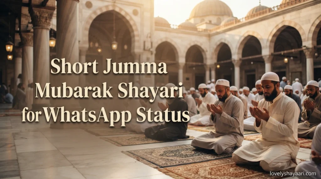 Short Jumma Mubarak Shayari for WhatsApp Status